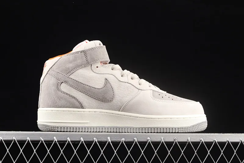All categories Nk Air Force 1 Air Force series Nk Air Force 1 Mid Air Force mid-top Nk Air Force 1'07 Mid gray orange suede Air Force One mid-top casual sneakers CQ5059-105